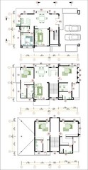 House Plan 26×49 Feet 8×15 Meter 5 Beds 5 Baths Hip Roof PDF Plan (A4 Hard Copy)