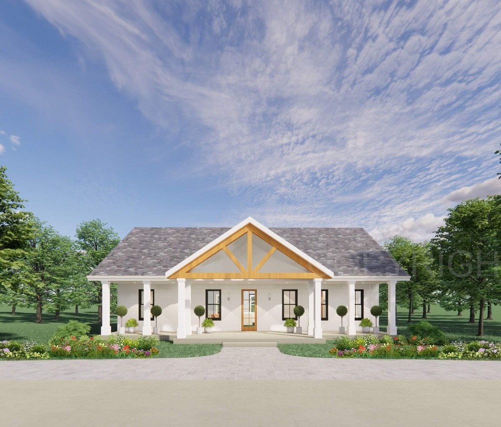 Redwood Terrace Custom House Plans and Blueprints – Spacious 4 Bed 2 Bath – 50’x