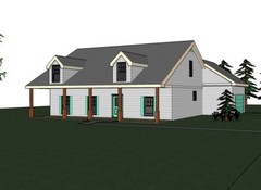 Blanche_1415G-3 siding, 3 bed / 2 bath , 2 car garage, future upstairs, PDF