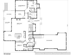 Full Set of single story 3 bedroom house plans 4,840 sq ft