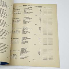 1958 Weyerhaeuser 4 Square Material List For Estimating Farm Building Designs