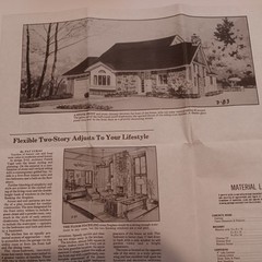 HOUSE OF THE WEEK STUDY PLAN. VINTAGE AP NEWSFEATURES, ARCHITECT DESIGNED HOUSES