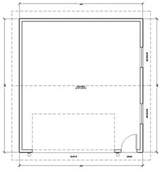 Double Car / 2 Car Garage Plan / Architectural Blueprints – 24 x 26