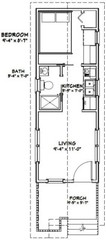 10×28 Tiny House — 280 sq ft — PDF Floor Plan — Model 1
