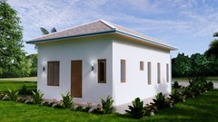 Custom Small House Design 6×9 Meter 2 Beds 1 Bath 20×30 Feet Hip (A4 Hard Copy)
