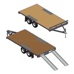 8.5 x 16 Deck Over Trailer Plans, 7,000 lb Capacity, DIY Blueprints, Step-by