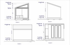 4x5m Mini Office Pod Plans – Compact Design with Seating Area, Desk, and Storage