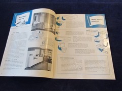 Vintage 1949 CRANE Kitchen Bath Brochures MCM Illustrated Home Design Plans C600