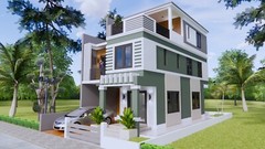 20×30 Feet House Plan 6×9 Meter 5 Bed 4 Bath Terrace Roof (PDF &A4 Hard Copy)