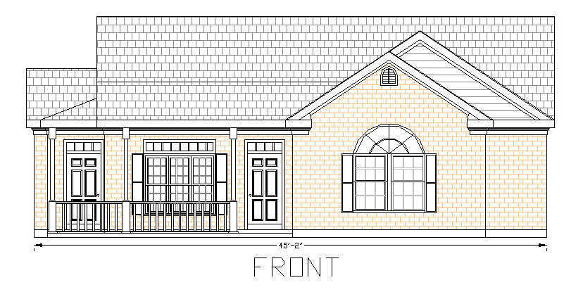 Ann_ 1308G 3 bed room, 2 bath 1308 sq. ft. heated with 2 car garage & porch