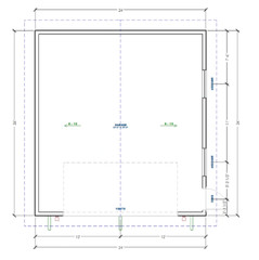 Double Car / 2 Car Garage Plan / Architectural Blueprints – 24 x 26