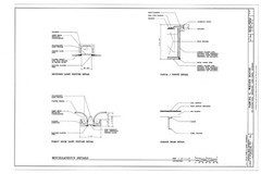 Mid-Century Modern home, stucco brick glass block, architectural PRINTED plans