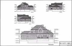Full Set of two story 4 bedroom house plans 2,159 sq ft