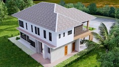 Custom House Plans 15×11 Meter 49×36 Feet 5 Beds 5 Baths Hip Roof (A4 Hard Copy)