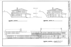 Will Rogers’ Home, architectural plans, 2 houses connected by a patio