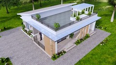 33×33 Feet Small House Plan 10×10 Meter 3 Bed 2 Bath Terrace PDF & A4 Hard Copy