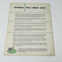1954 Reynolds Aluminum How To Build Pole Lumber Sheds Plan Blueprint Farm