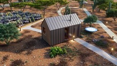 Barn Cabin House Kitchen&Living Room CAD Blueprints Metric/Imperial