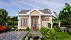 Custom Small House Plan 23×23 Feet 7×7 Meter 1 Bed 1 Bath Gable (A4 Hard Copy)