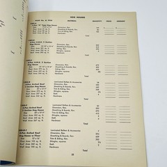 1958 Weyerhaeuser 4 Square Material List For Estimating Farm Building Designs