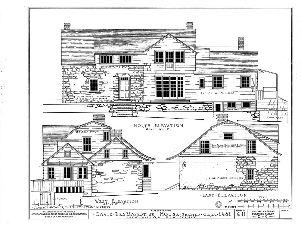 Dutch Colonial Gambrel Roof farmbouse, architectural plans, 3 Bedrooms, 2 Baths