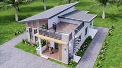 26×36 Feet Small House Plan 8×11 Meter 3 Beds 2 Baths Shed PDF (A4 Hard Copy)