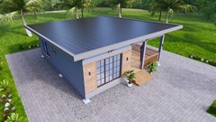 26×30 Feet Small House Plan 8×9 Meter 2 Beds 2 Bath Shed Roof PDF (A4 Hard Copy)
