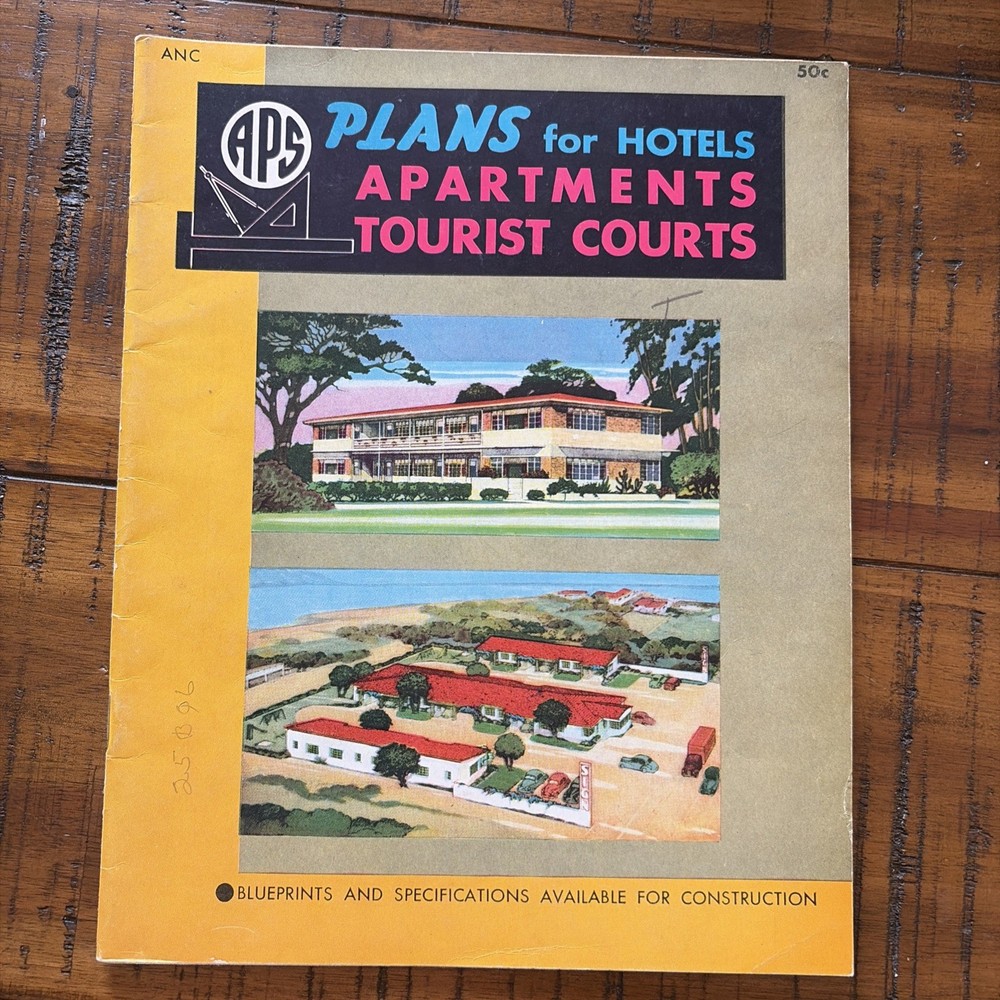 Vintage 1949 MCM Mid Century Home Hotels Apartment Plans Designs Catalog