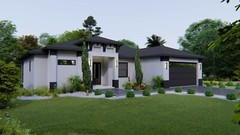 BLUEPRINTS CONTEMPORARY HOUSE PLAN ARCHUP #110P