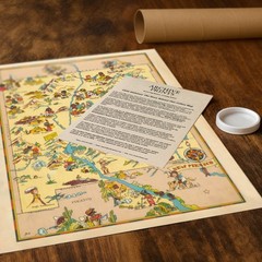 New Mexico 1935 Pictorial Map Vintage Southwest Illustrated State Map