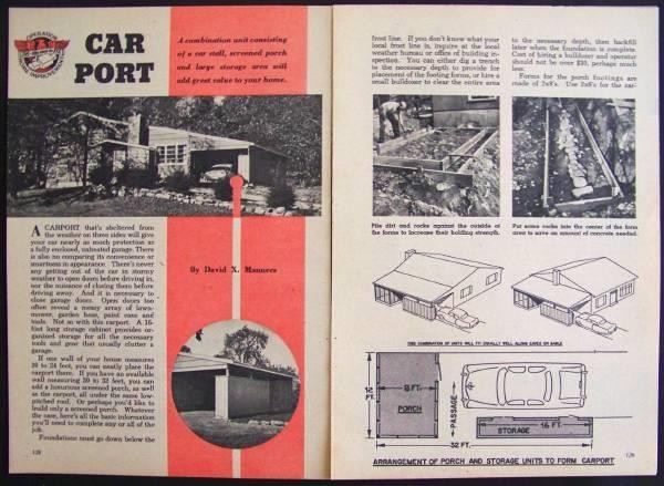 Carport – Porch – Storage Wall How-To Build PLANS Garage
