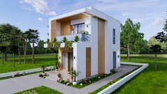 16×30 Feet Small House Plan 4.7×9 Meter 2 Bed 2 Bath Hidden Roof (A4 Hard Copy)