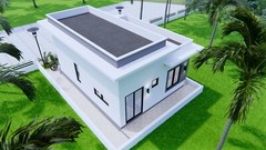Custom Small House Plan 6×8 Meter 20×27 Feet 2 Bed 1 Bath Terrace (A4 Hard Copy)