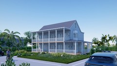 Generic Detailed Farmhouse Plans 42′ x 28′ 3 Bedrooms, 3 Baths, Wood Const.