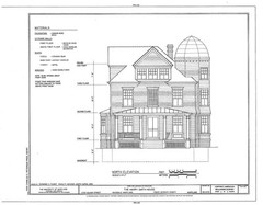 Victorian Queen Anne Style architectural home, tower, porches PRINTED PLANS