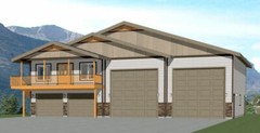 60×50 Apartment with 2-Car 2-RV Garage – PDF FloorPlan – 1,637 sqft – Model 2F