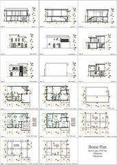 Custom House Plans 10×13.6 Meter 33×45 Feet 3 Beds 4 Baths Slap (A4 Hard Copy)