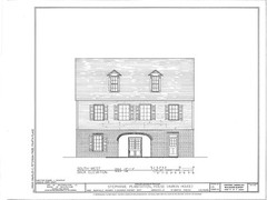 Country Style Southern Plantation home, brick-wood design, porch printed plans
