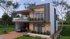 39×49 Ft House Design Plans 12×15 Meter 5 Bed 6 Bath Terrace Roof (A4 Hard Copy)