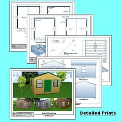 16×16 Storage Shed Plans Package, Blueprints, Material List & Instructions