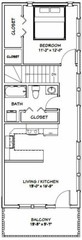 36×42 Apartment with 1-Car 1-RV Garage — PDF Floor Plan — 961 sqft — Model 2G