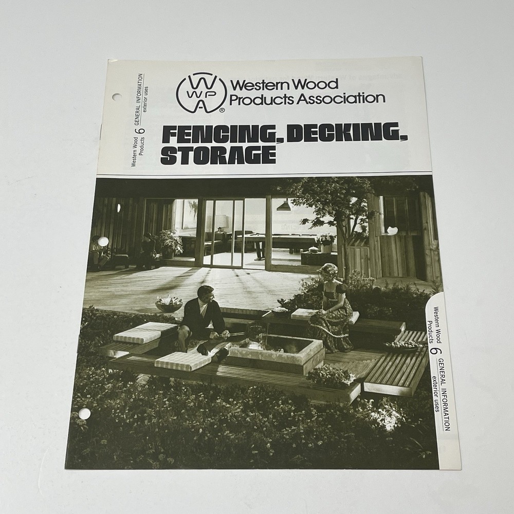 1960’s Western Wood Products Fencing Deck Storage House Design Dealer Brochure
