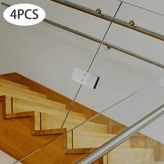 180 Degree Stainless Steel Glass Clamp, 4pcs Clamp Bracket for 8-12mm Thickness