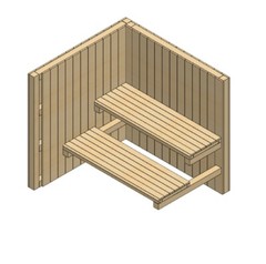 DIY FINNISH SAUNA Blueprints and Instructions Dimensions: 76x66x77 inch
