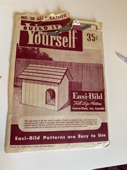 Build It Yourself! Vtg Easi-Bild Pattern No 28 All Weather Dog House (1949)