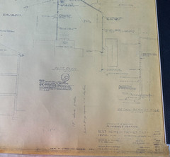 RARE Blueprints of Magnus Farm Historic Farm Rest Home Arlington Heights, IL VTG