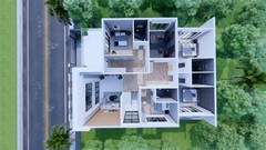 39×49 Ft House Design Plans 12×15 Meter 5 Bed 6 Bath Terrace Roof (A4 Hard Copy)