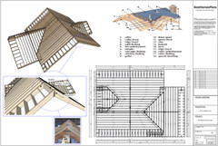 45’x32’ 5 Bed, 3 Bath Two-Story House Architectural Build Plans PDF.