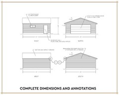 24′ X 22′ Standard Two Car Garage Construction Plans – PDF Download