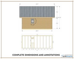 320SF Cabin w/ Loft DIY Plans – 16′ x 20′ Tiny House Build Instructions PDF